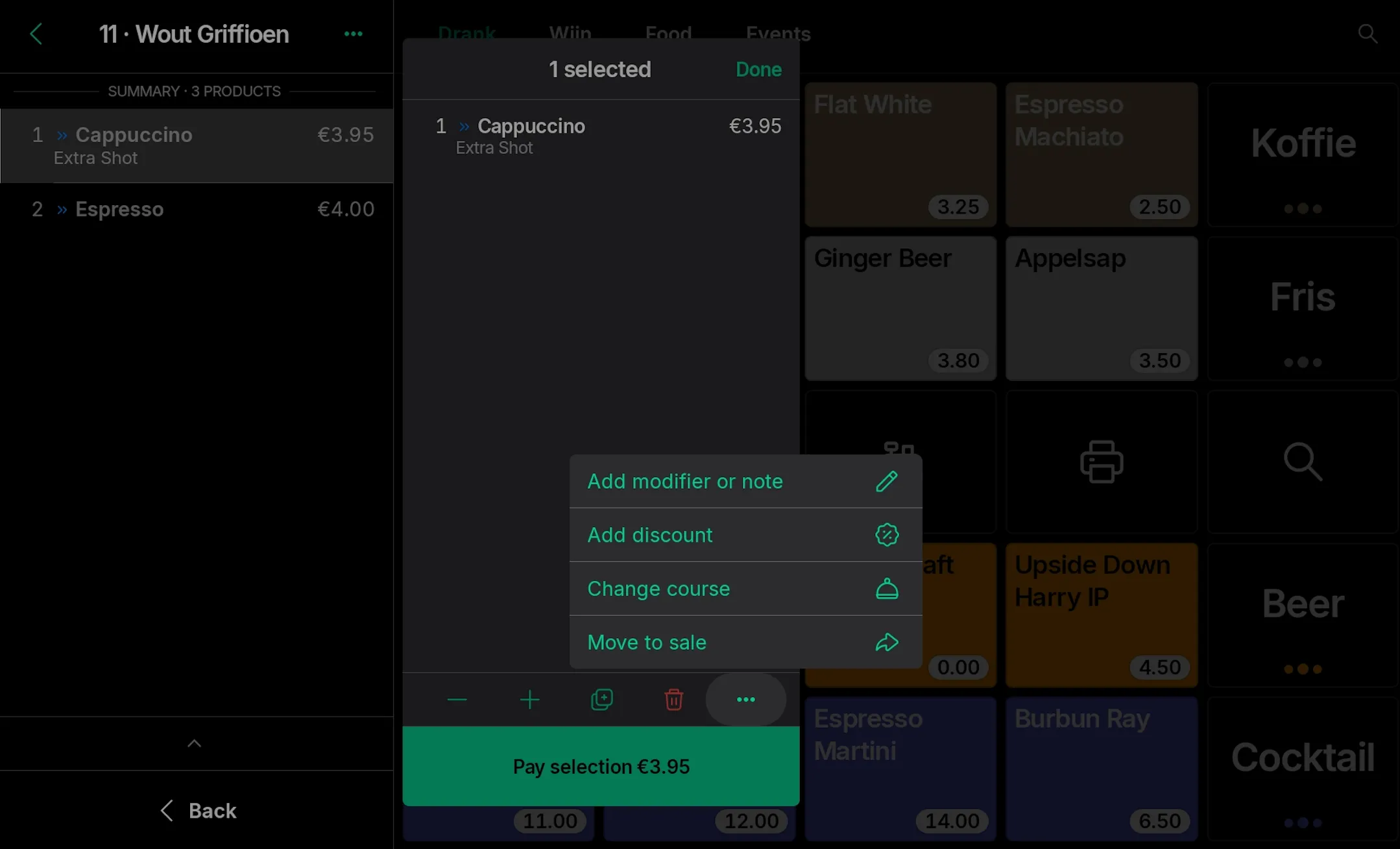 sales order actions